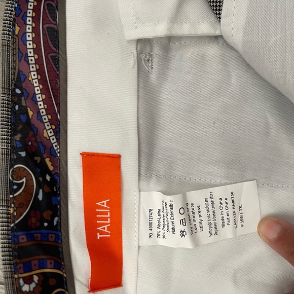 TALLIA Black and White Plaid Pants - Picture 5 of 7